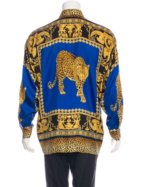 Versace Silk Baroque Jaguar Shirt 